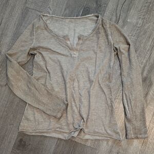 Long-Sleeve Top With Wide Neckline